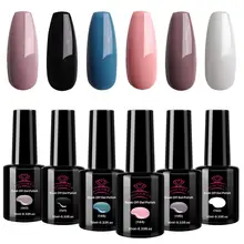 Makartt, современный женский набор гель-лаков для ногтей, 10 мл, 6 бутылок, гель для ногтей, цвета, УФ светодиодный, требуется отмачиваемый гель для ногтей с подарочной коробкой