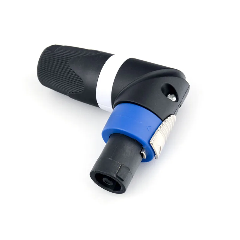 

4pcs New 4-pin card audio plug Professional speaker 90-degree right-angle bent four-core speaker plug