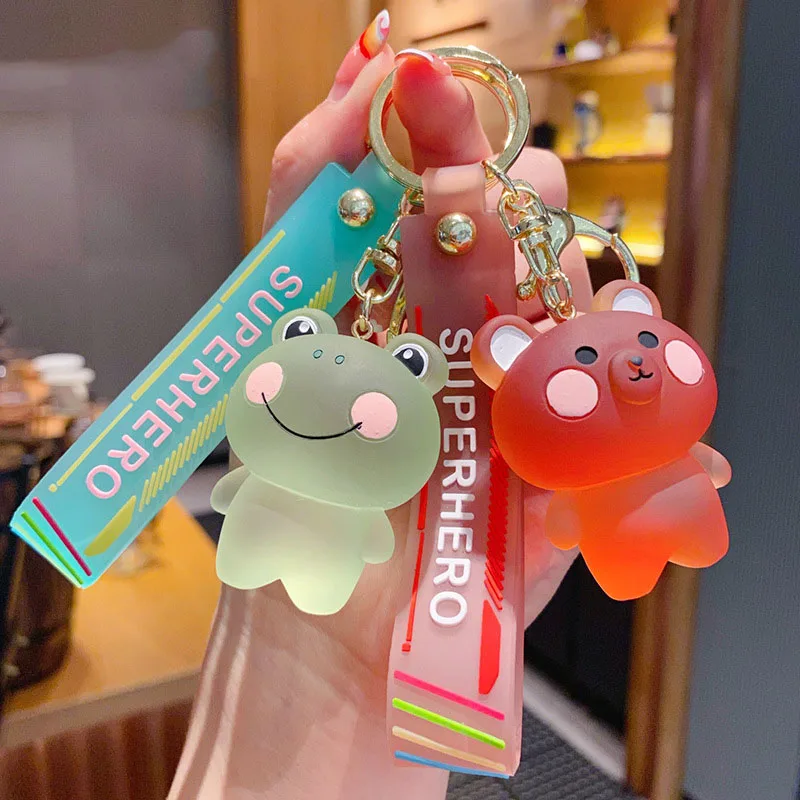 1pc Cartoon Cloud Charm Keychain, Cute Rubber Key Chain Bag