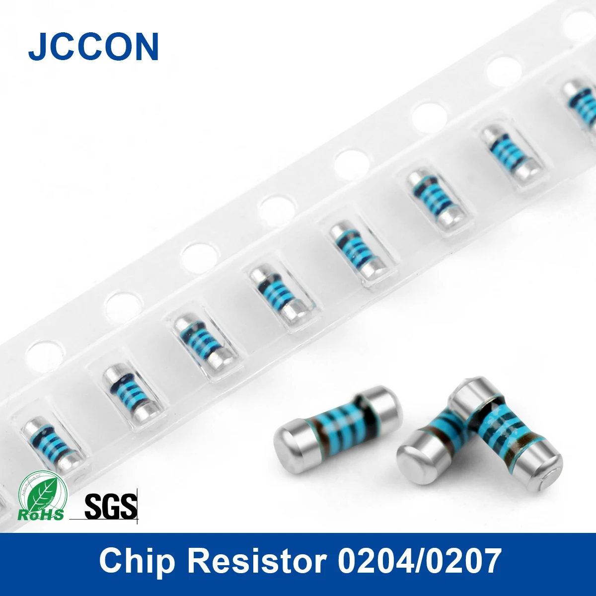 50pcs Cylindrical Resistor Chip 0204 0207 Color Ring Smd Resistor 1r 2r