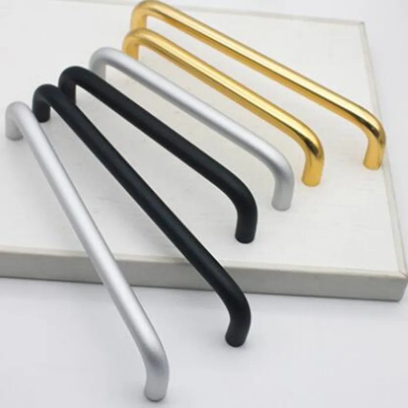 U Type Aluminum Alloy Kitchen Cabinet Door Handles Drawer Knobs Home Improvement Furniture 10mm
