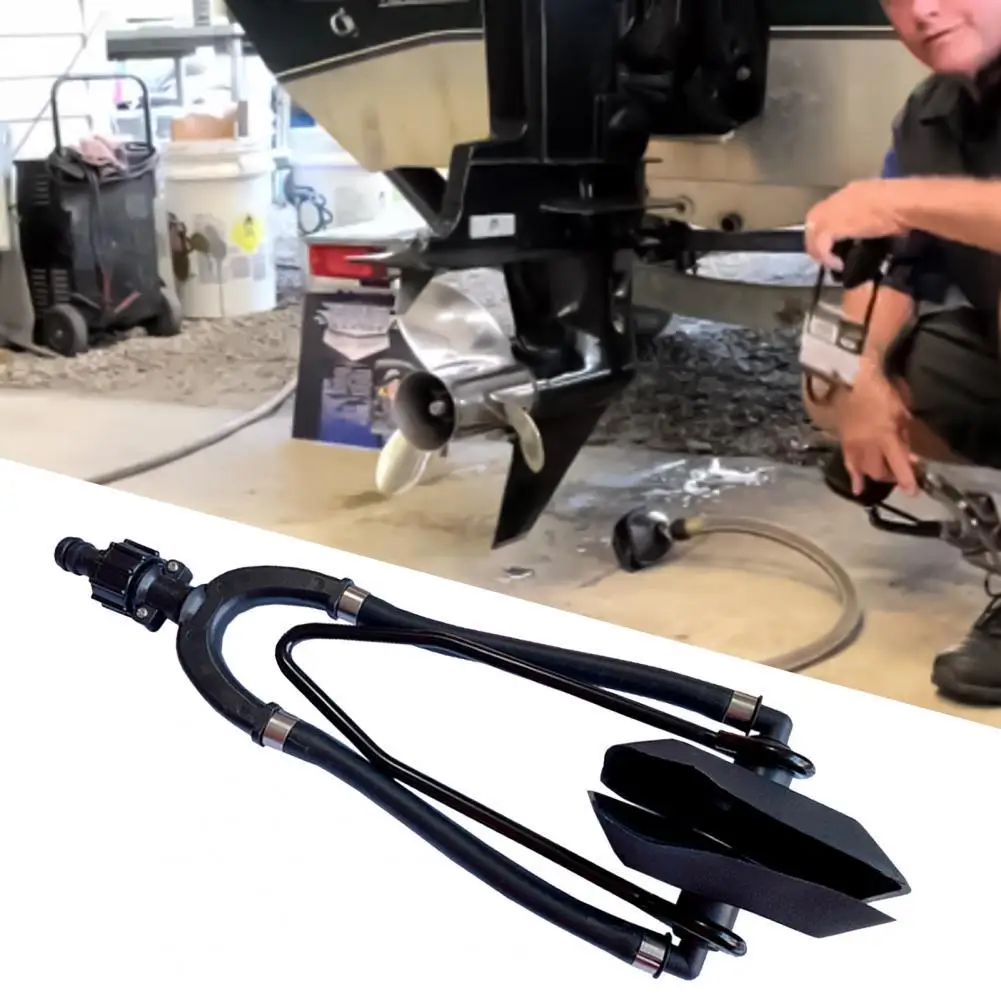 

2021 New 60% Dropshipping!!Motor Flusher Rectangular Dual Water Feed Nylon Ear Muffs Outboard Engine Flusher for Boat