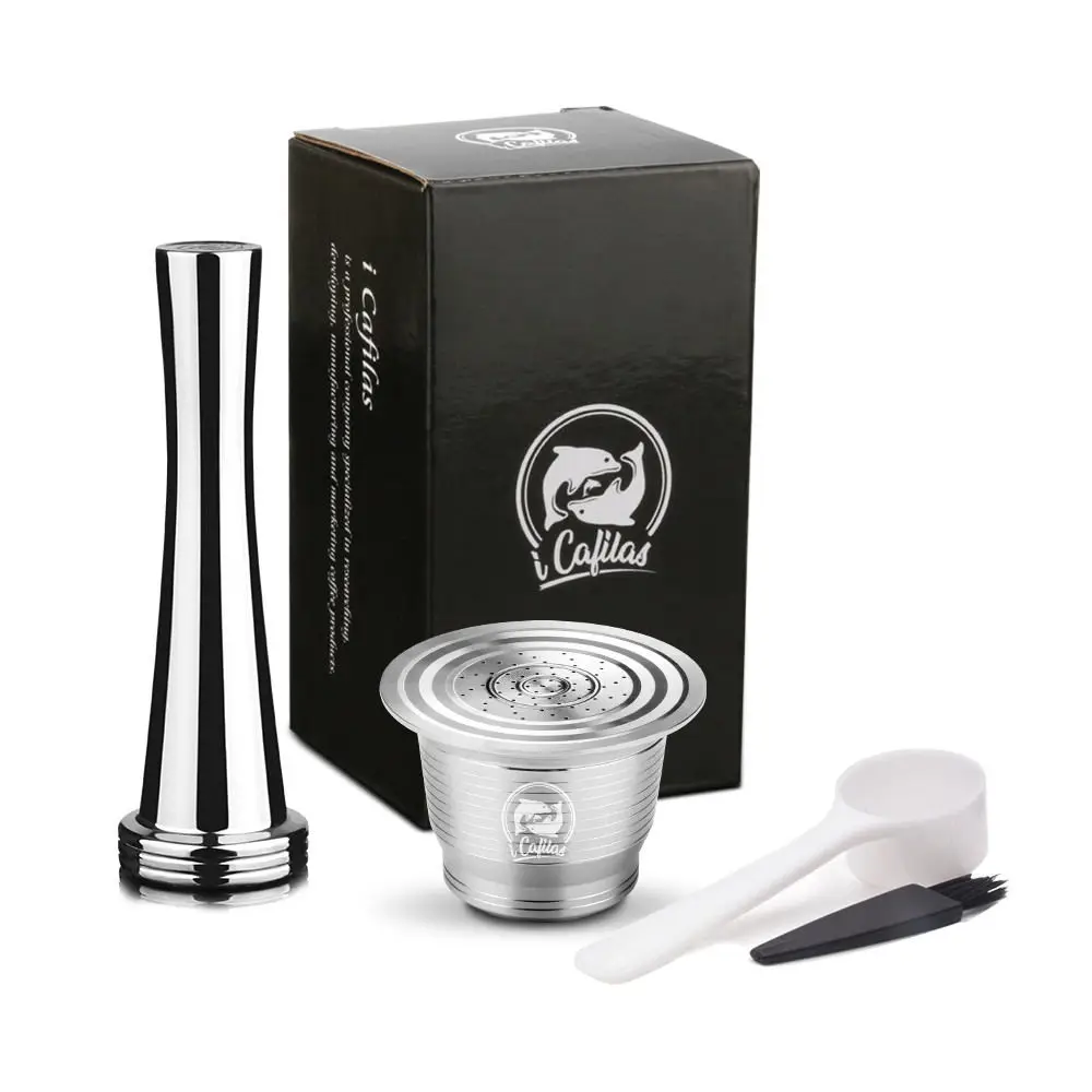 as picture Nespresso многоразовые кофейные капсулы из нержавеющей стали многоразовые фильтры чашка эспрессо подходит для iniscia& Pixie кофеварка - Цвет: as picture