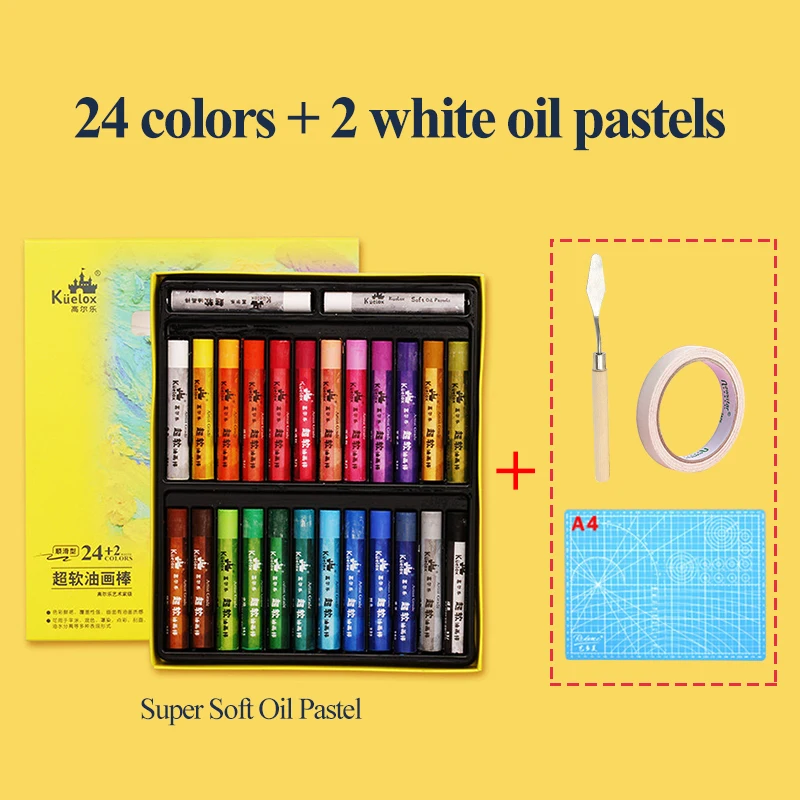 Kuelox Macaron Super Soft Oil Pastel Professional Painting Heavy Color oil  pastel For Gift Art School Stationery Supplies Crayon