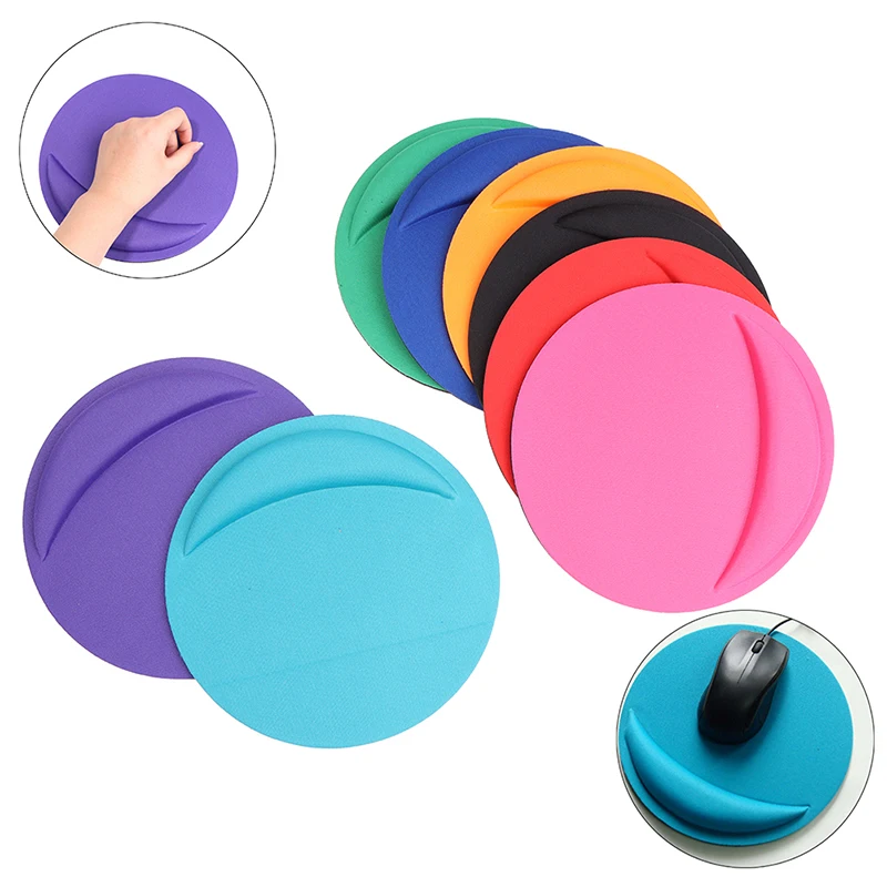 Hotaluyt Solid Color Round Soft-Handgelenk-Schutz-Kissen Eva Gaming Mauspad Bunte Matte Nicht Beleg-Geschenk 