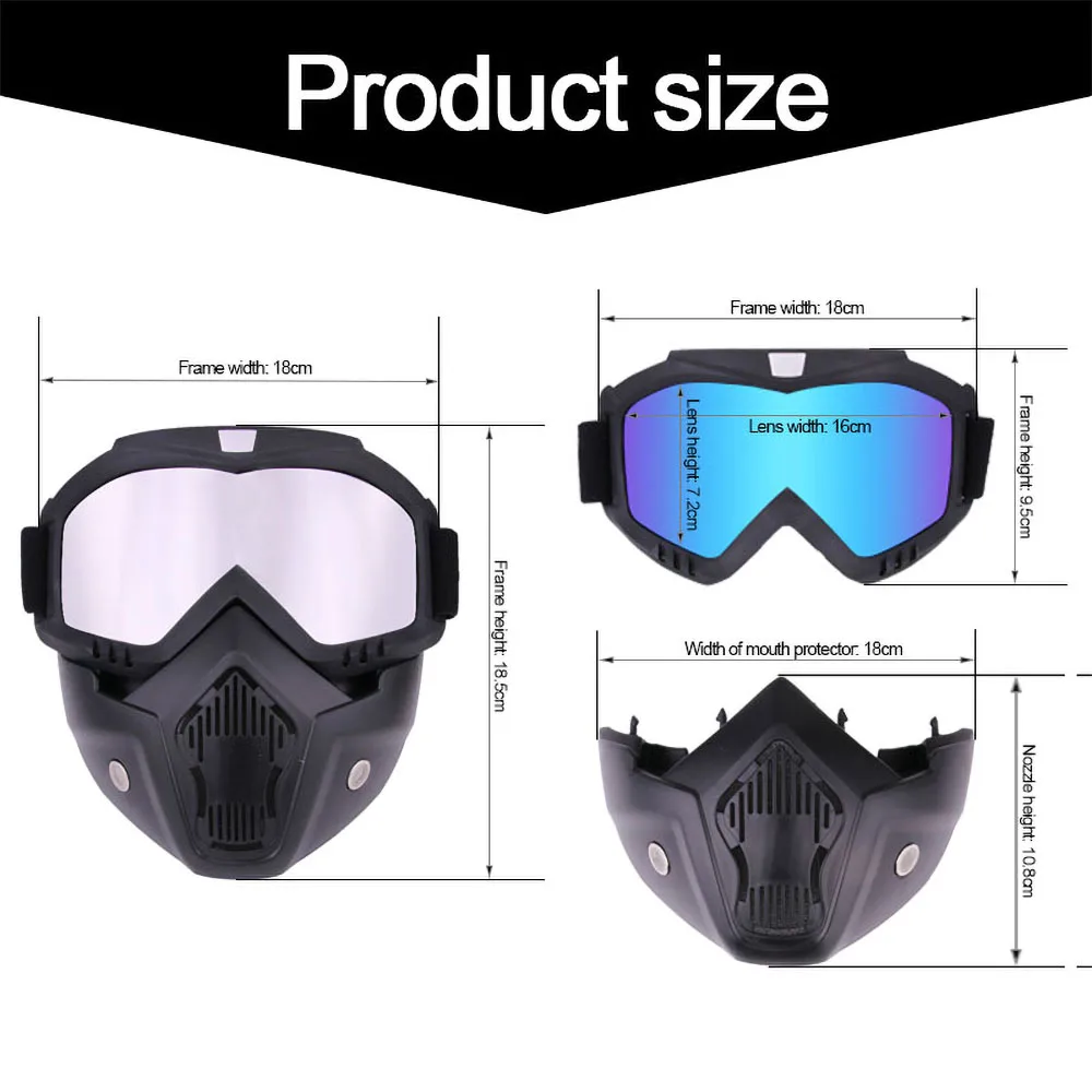 Adjustable Motorcycle Goggles /Breathable Mask 4