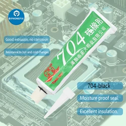 High - Performance Silicone Adhesive Sealant - 45g Industrial - Grade, High Temperature Resistant Silicone Rubber Glue (704 - black)