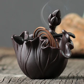 

Ceramic Incense Burner Mosquito Coil Sandalwood Censer Vintage Aromatherapy Stove Incense Burners Home Feng Shui Decor Crafts
