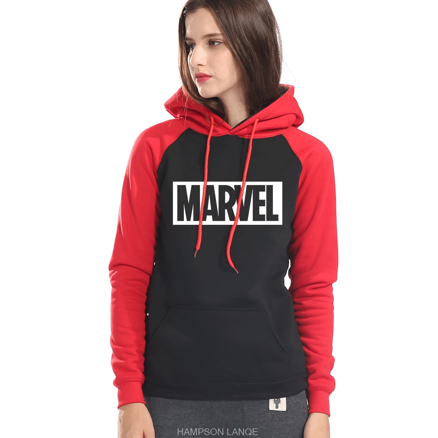 Осень-зима кофты с капюшоном "Marvel" свитшоты Топы Повседневная Женская обувь Спортивный костюм Мстители брендовые пуловеры женские с классическим принтом толстовки с капюшоном
