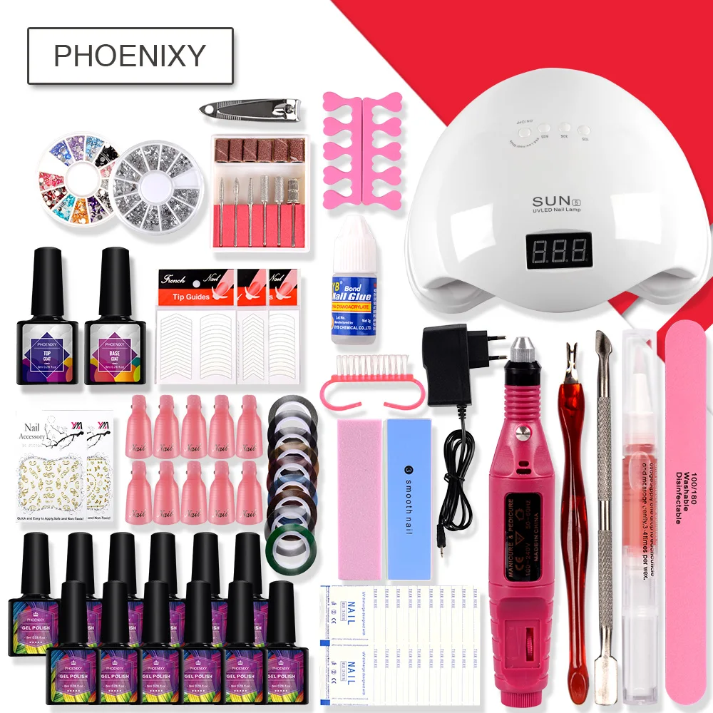 

Electric Nail Kit 48w LED Dryer Lamp Manicure Kit Nail Tools Nail Gel Polish Set Decoration Art Manicure Set Accessories