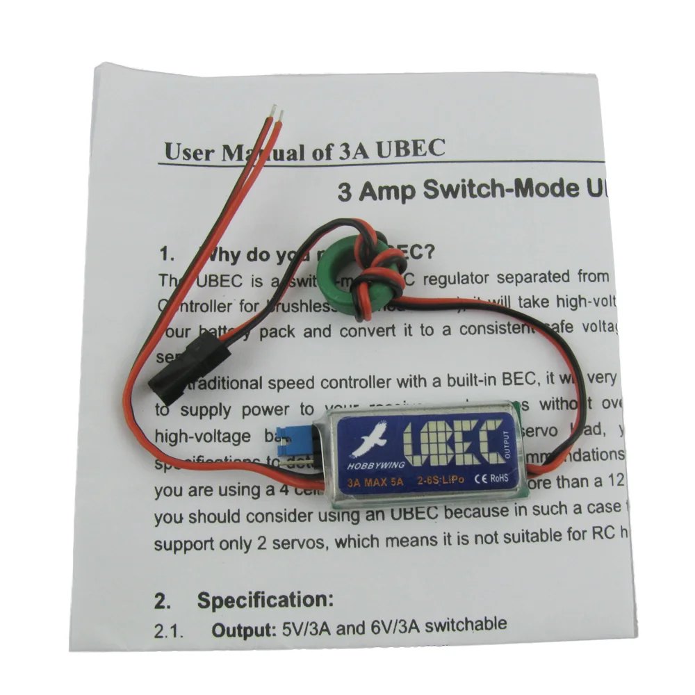 Hobbywing 3A UBEC Max 5A 5V 6V переключатель режима BEC для моделей RC