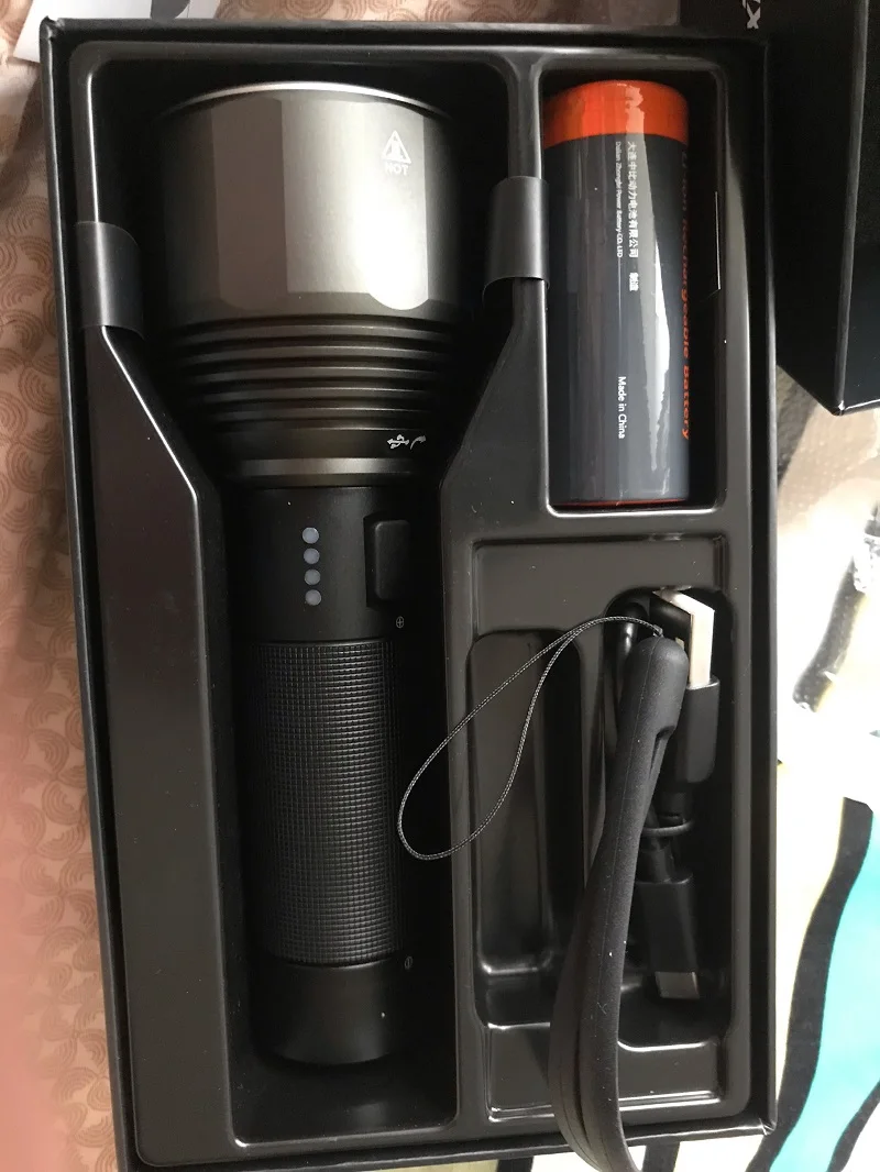 WITH BATTERY Xiaomi Youpin NexTool перезаряжаемый светильник-вспышка 2000лм 380 м 5 режимов IPX7 водонепроницаемый светодиодный светильник тип-c фонарь для кемпинга - Цвет: WITH BATTERY