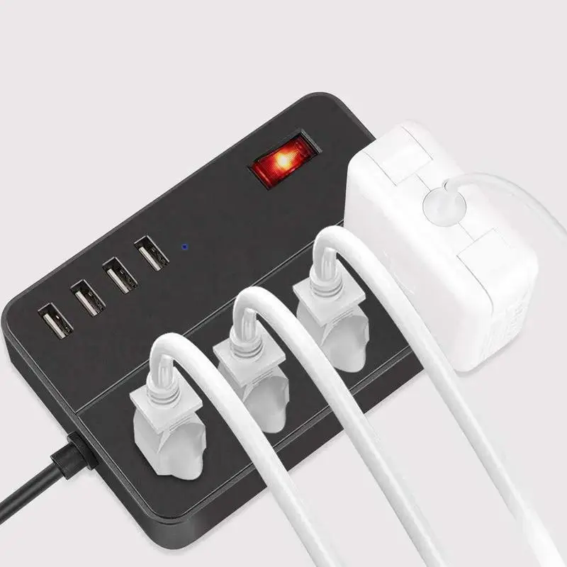 4 порта USB розетка зарядное устройство удлинитель блок питания Зарядка полосы вилка США для розеток 1250 Вт удлинительные порты розетка мощность 10A D9B4