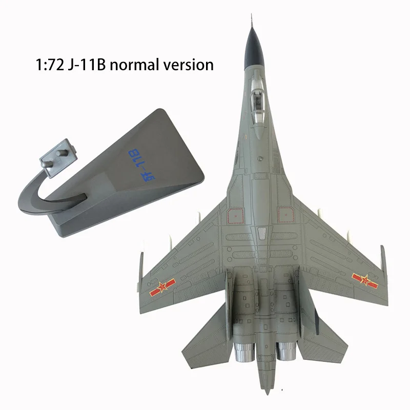 1/72 масштаб сплав самолета китайской ВВС J-11B истребитель J11B детские игрушки Детский подарок для коллекции - Цвет: normal verison