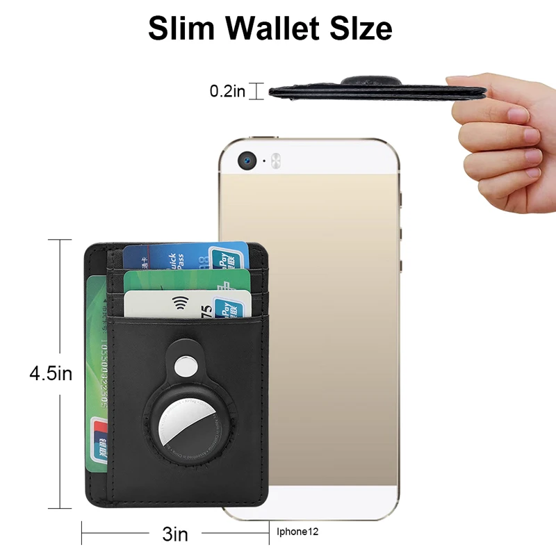 Rfid Men Card Wallets for Air Tag Business Credit Card Holder Slim Wallet Case Coin Purse PU Leather Protector Cover wallet card holder leather wallet credit card wallet smart wallet credit card holder card holder coin purse wallet coin purse card wallet document card wallet wallet card bag