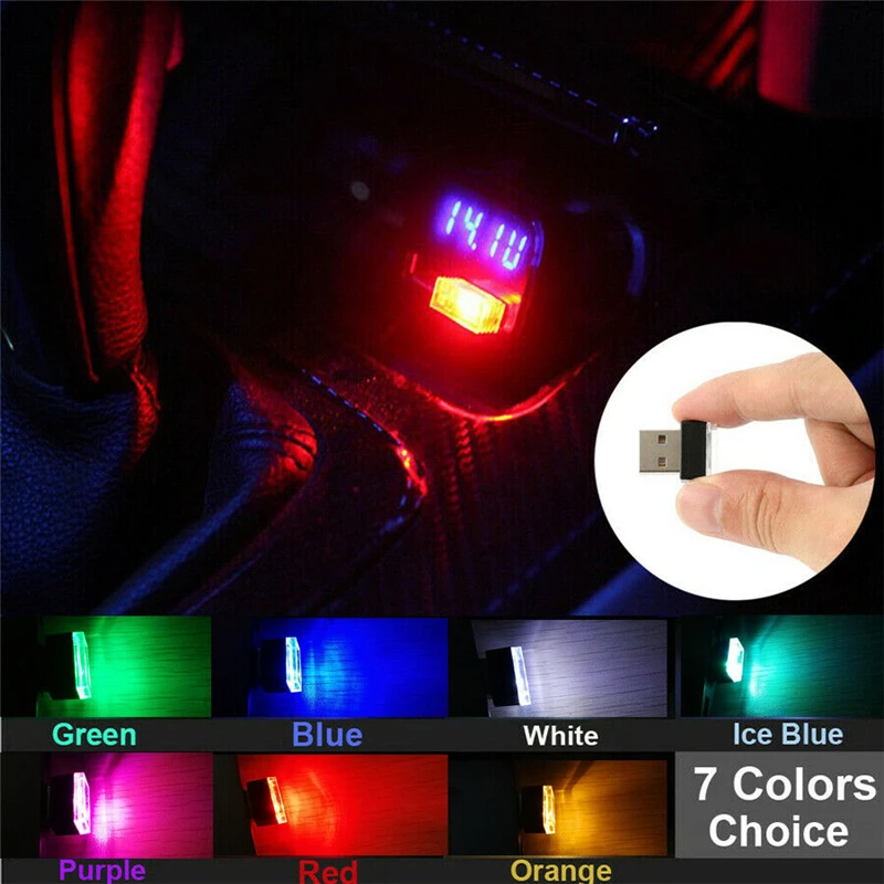 7 Colors Change Mini USB Car Light Button Control LED Modeling Light Car  Ambient Light Interior Light Car Interior USB Interface - Price history &  Review, AliExpress Seller - Geartronics Official Store