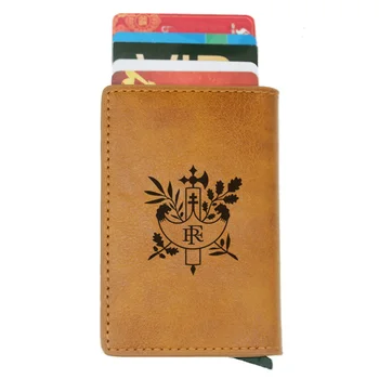

Classic French Army Force rfid wallet Vintage Men Women PU Leather money clips card purse cash holder