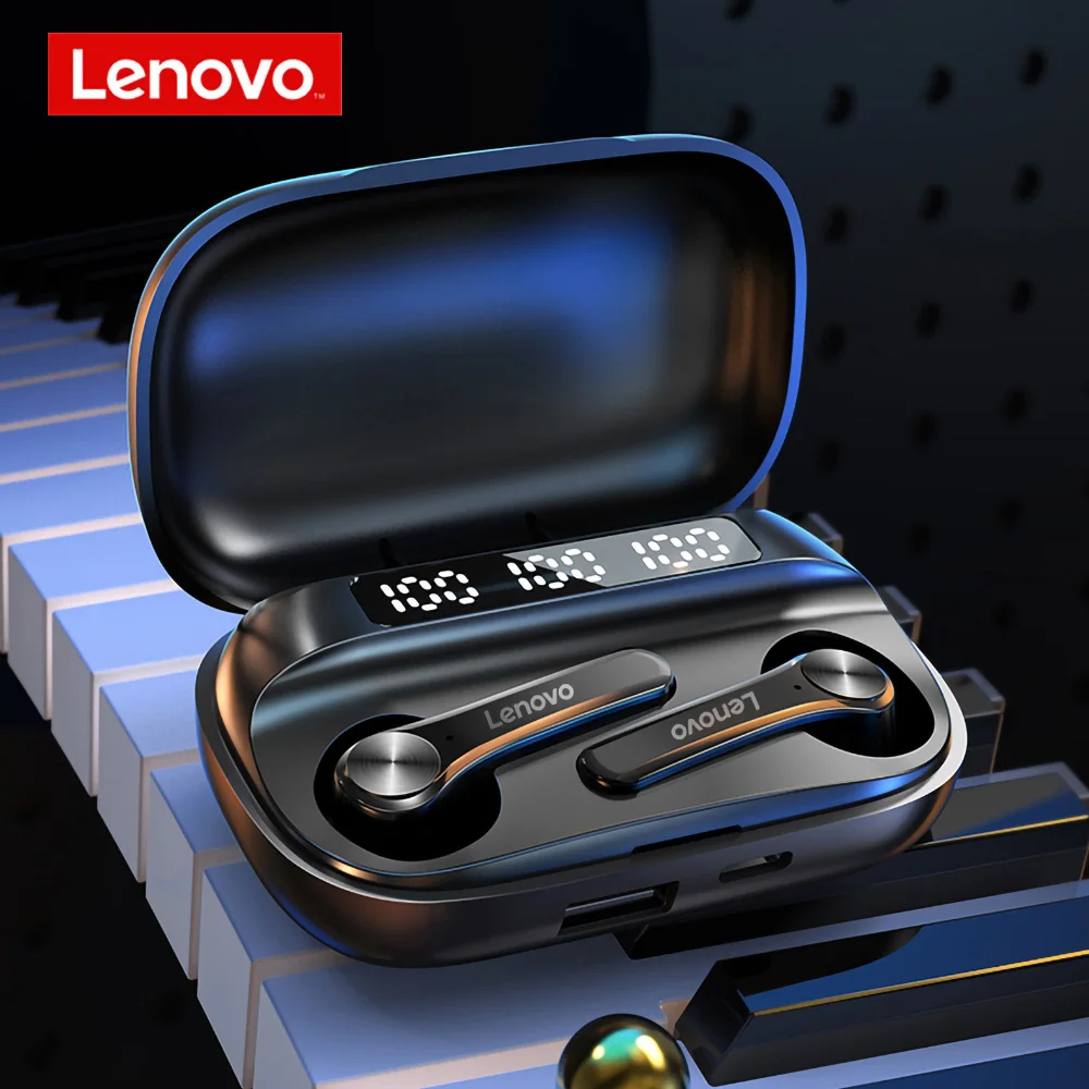 Lenovo TWS Earphone QT81 QT82 Bluetooth 5.0 Wireless Headset Waterproof Sport Earbuds Noise Cancelling Mic Dual Stereo HIFI