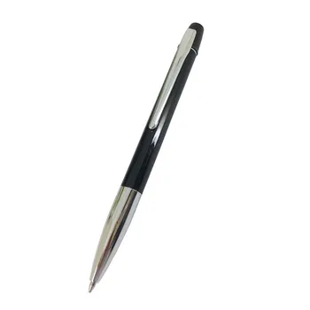 

ACMECN Slim Black Ball Point Pen Unique Design Diamond Pen Chrome Trim Black ink Mini Pocket Pen Office Notebook Stationery