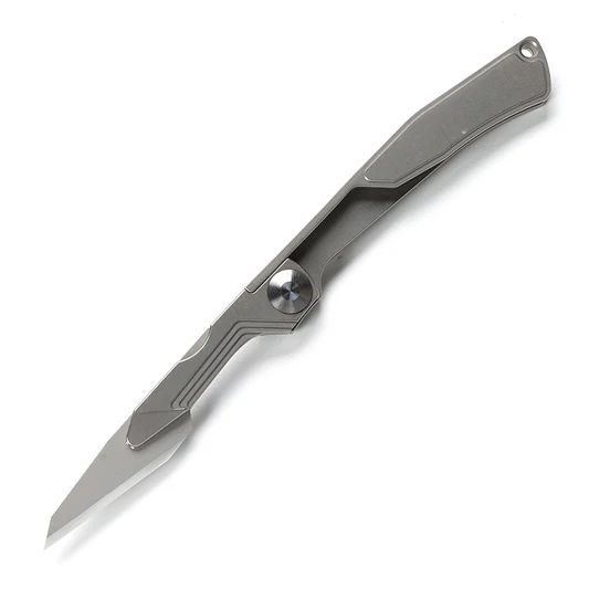 DICORIA складной скальпель 9Cr18Mov лезвие титановая ручка съемное лезвие на открытом воздухе Кемпинг Охота Карманный Фруктовый Нож EDC инструменты - Цвет: gray