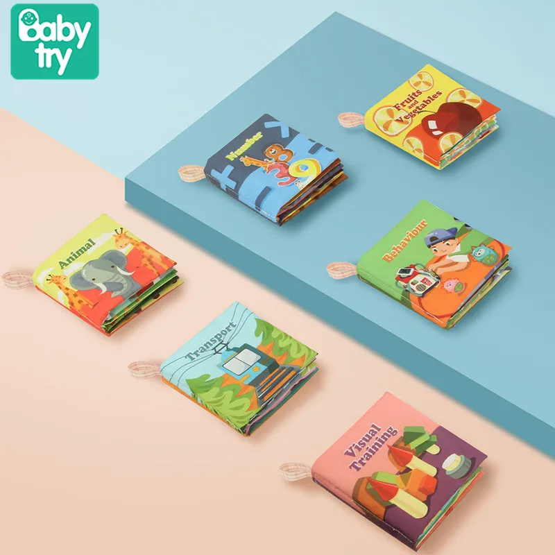 

6pcs New Baby Cloth Book Early Learning Rustle Sound Soft Reading Cloth Books Educational Toys Gifts for Infant Toddler Juguetes