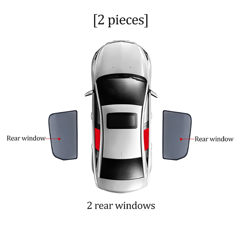 2PCS Rear Windows