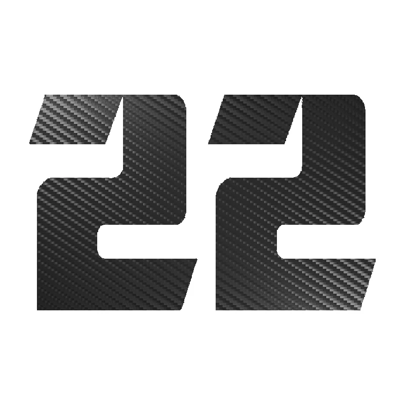 15*9,3 см наклейка для мотоцикла номер 22 Светоотражающая наклейка для автомобиля s Moto Авто Наклейка смешной винил JDM на автомобиль Стайлинг для yamaha suzuki - Color: Carbon Fiber Black