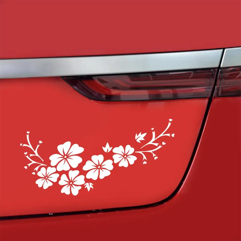 

Car Styling Lovely Flowers Decorative Laminated 25x10cm Car Sticker Front Bumper Cover Scratches Decals Bumper Sticker