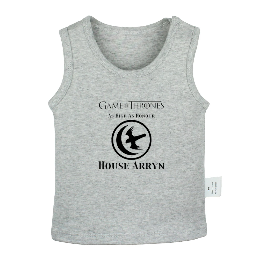 Орел Игра престолов дом Arryn of the Eyrie As High as Honor новорожденных детские майки футболки жилет для малышей одежда без рукавов для младенцев - Цвет: JcBabyYV2187G