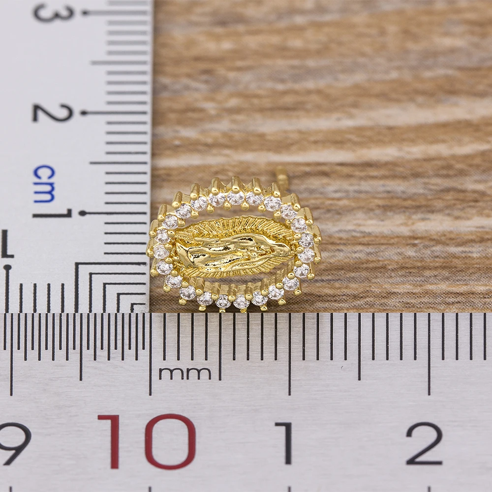 New Trendy Buddha Gold Stud Earrings Copper CZ Zircon Tiny Elegant Eternity Earrings Jewelry For Women Jewelry