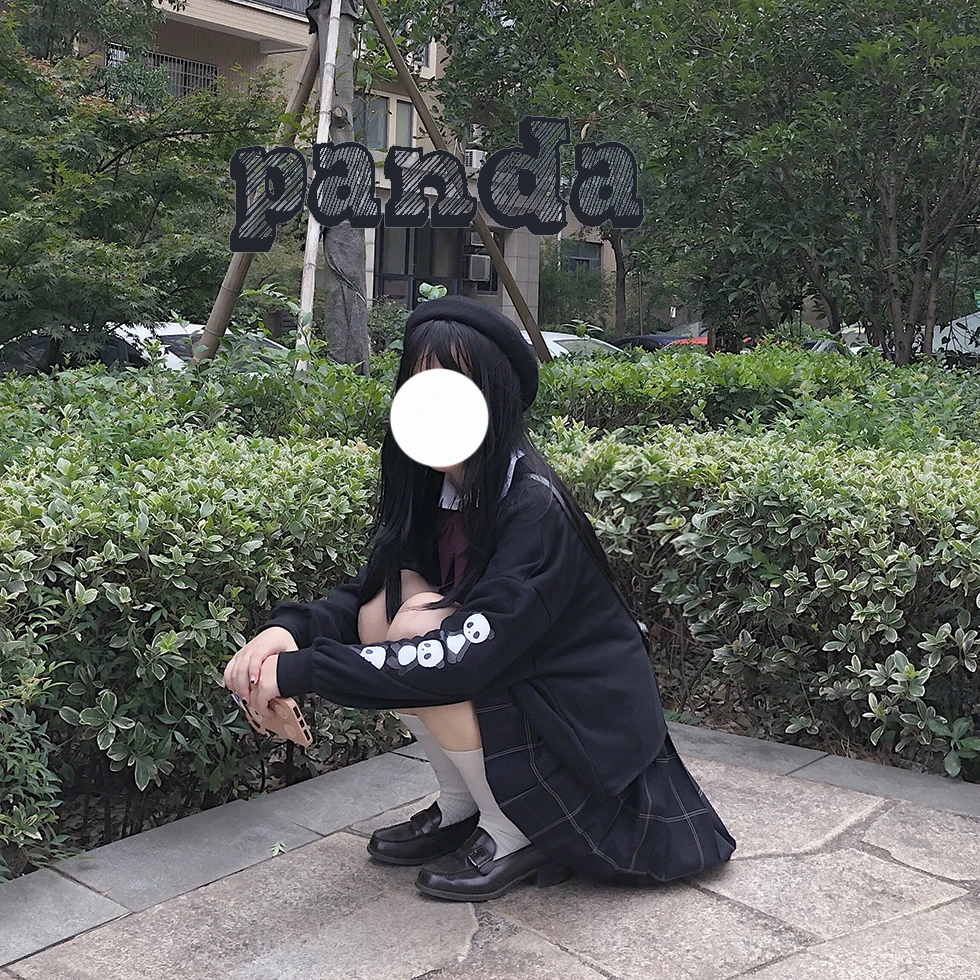 Ранняя осень простой английский принт японский каваи Harajuku мультфильм толстовки женские милые длинные рукава свободные удобные толстовки Топы