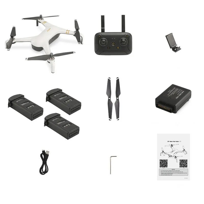 JJRC X7P SMART 5G wifi 1 км w/4 K камера двухосевой карданный бесщеточный мотор RC Дрон квадкоптер с управлением с видом от первого лица Мультикоптер Модель RTF для мальчиков - Цвет: White 3 Batteries