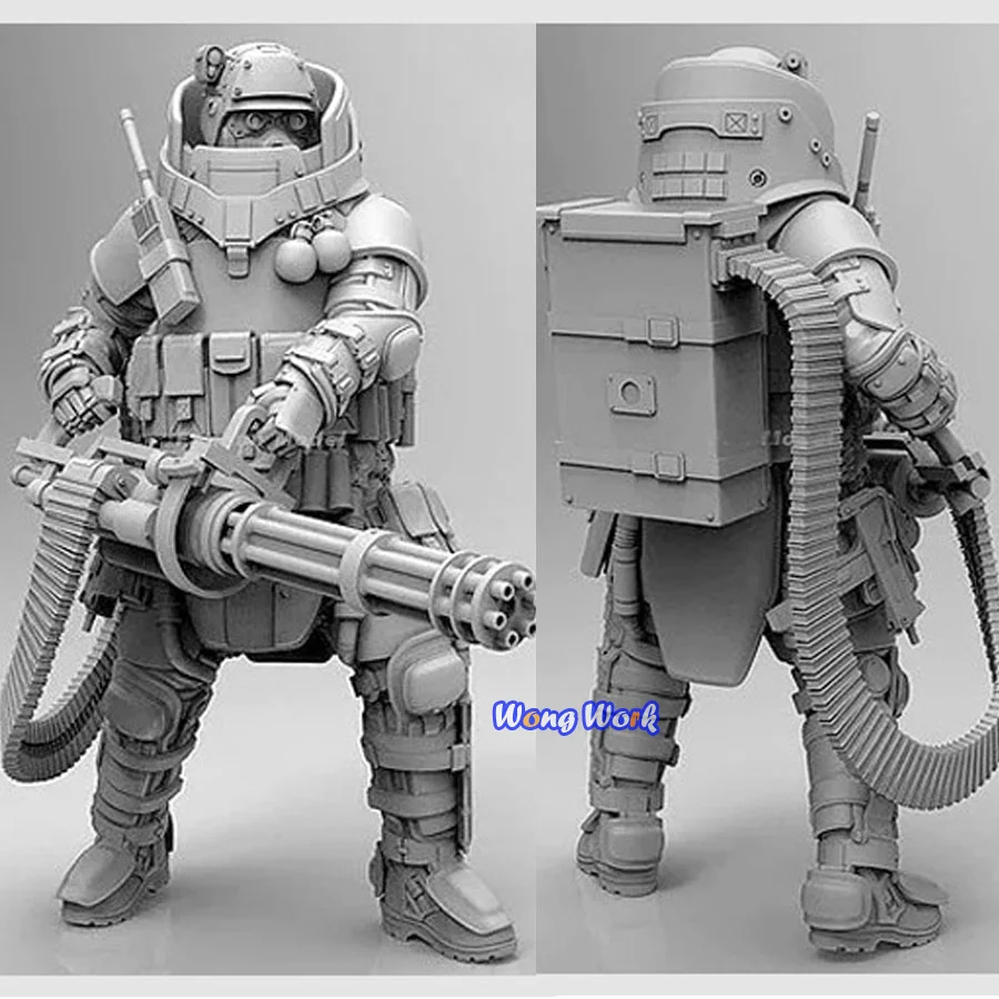 Wong Work Unpainted 1/35 Resin Model Kits Garage Kit Male Soldier
