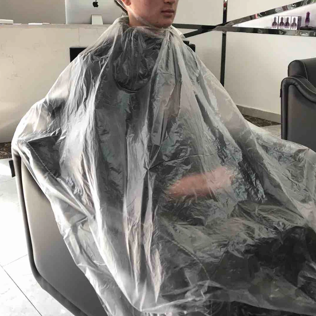 50pcs Disposable Neck Shawl Cape Salon Hairdressing Hair Coloring Tool Great for Barber Salon Use or Home Use - 150x130cm 