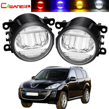 

2in1 LED Fog Light + Daytime Running Light For Peugeot 4007 GP_ 2007-2013 Car 30W 8000LM Front Bumper Fog Lamp DRL H11 12V