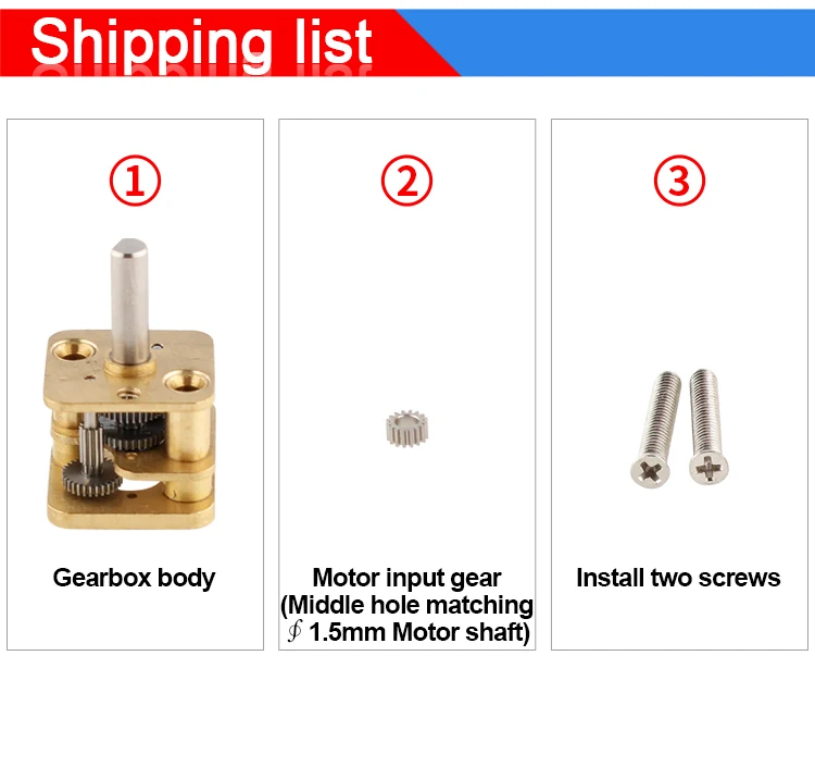 Description Picture 5 of itemChihai Motor CHF-GM13 (4.4/5.75/10MM D-Shaft) 13*12mm Square All-metal Reducer Gearbox For 050 030 Motor