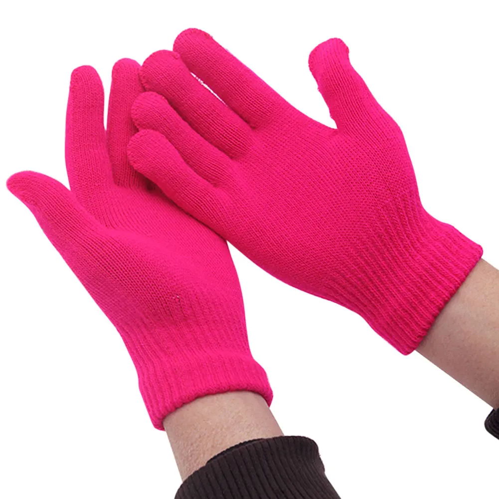 Winter Children Mittens Baby Boys Girls Knitted Gloves Warm Full Finger Mittens Gloves Mixed Colorfor Children Toddler Kids