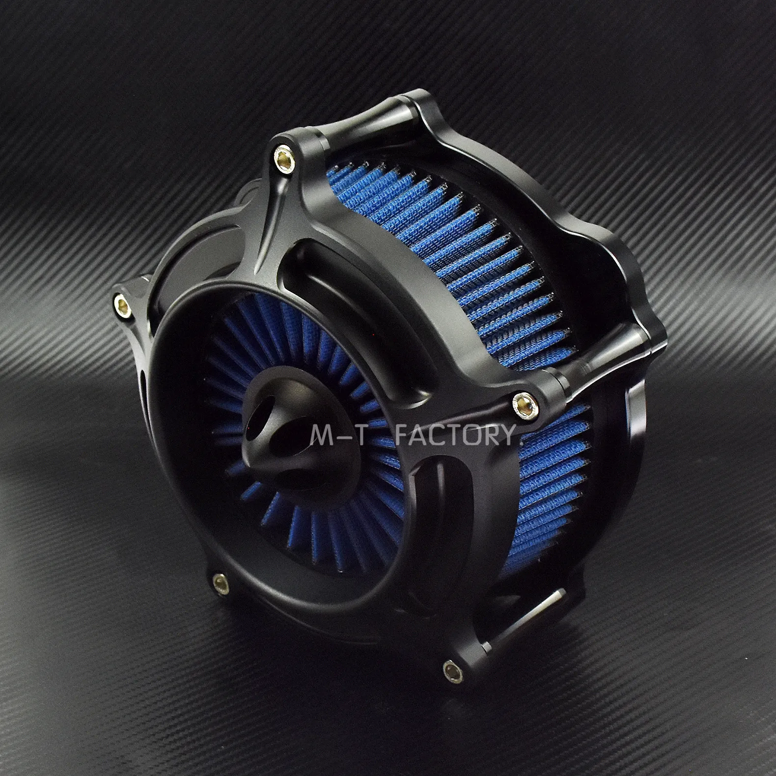 Воздушный фильтр мотоцикл ЧПУ турбины Спайк Воздухоочиститель для Harley Sportster XL гладить 883 1200 2004 - Цвет: Blue Air Filter