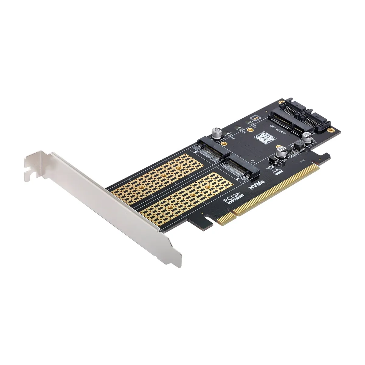 Dupla para Ngff Adaptador de Cartão Cism Express Pci-e & Sata Nvme Msata M-chave b - Ssd 3in1 Pci 3.0 - Image 3