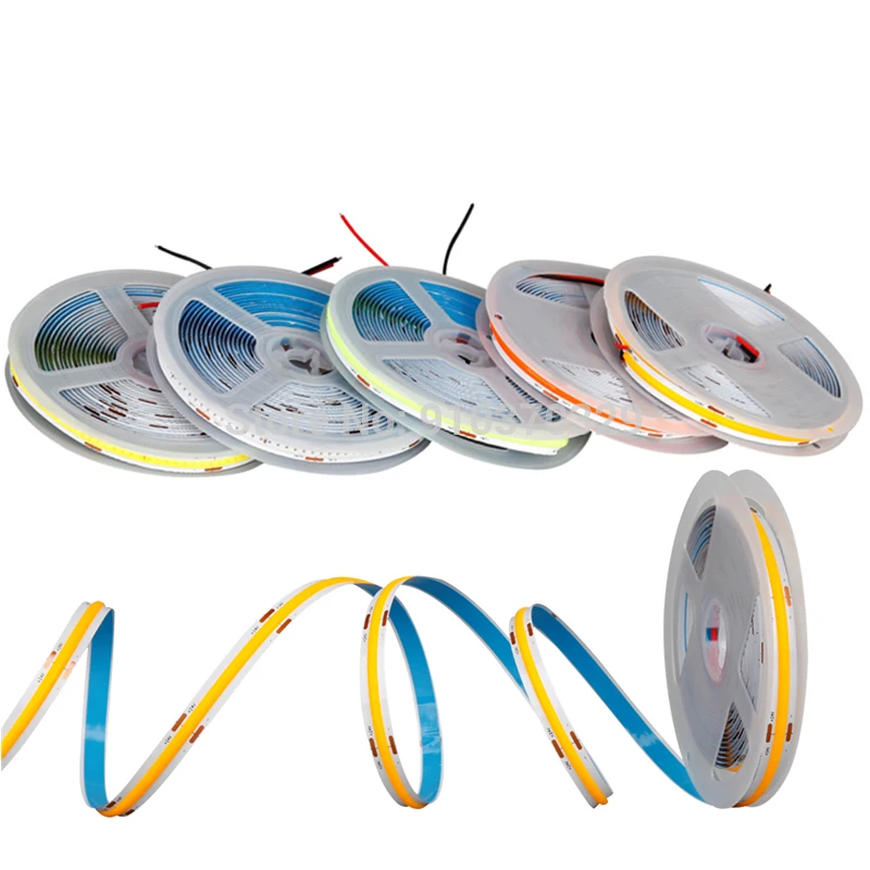 Светодиодная лента RA90 cob гибкая Led полоска высокой плотности с теплым