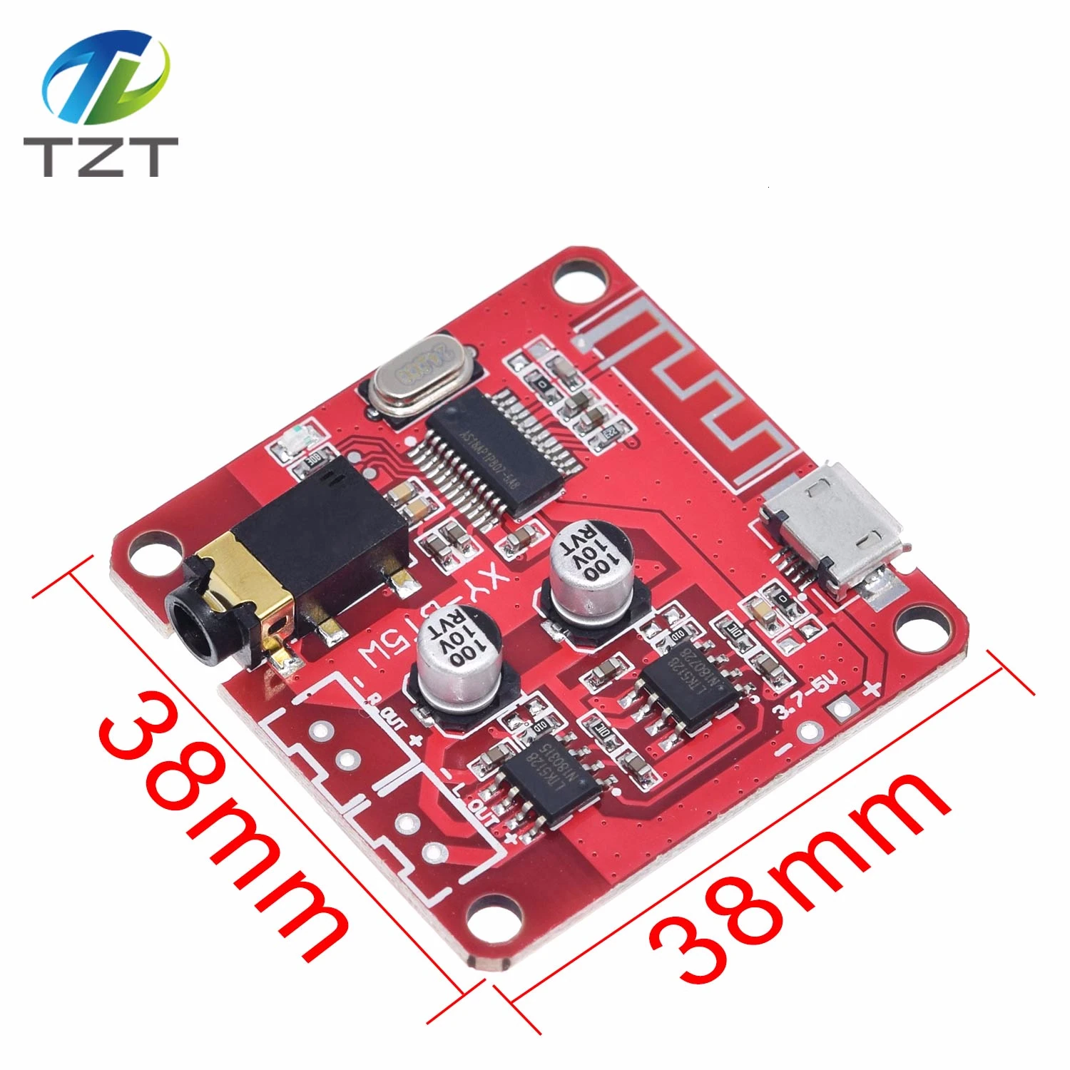TZT XY-BT5W DC 3.7~5V Bluetooth 4.2 Audio Receiver 5w+5w Stereo Power Amplifier Board | Электронные компоненты и