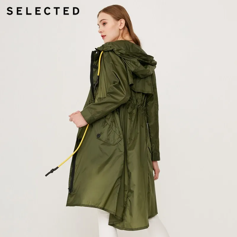 Отборное Женское пальто средней длины с капюшоном на талии | 419121504