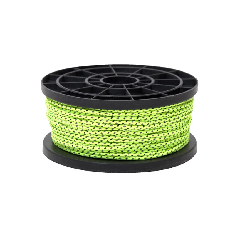 

50M Reflective Lanyard Outdoor 2. 5mm Chunky Tent Rope Fixed Lanyard Awning Drawstring-Style Lanyard Night High Identification D