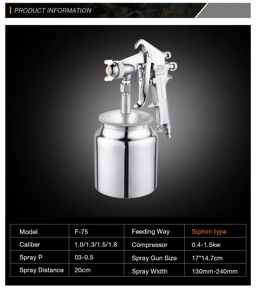 Профессиональный распылитель пневматический 500 мл Аэрограф распылитель легированный распылитель для покраски с бункером для покраски автомобилей