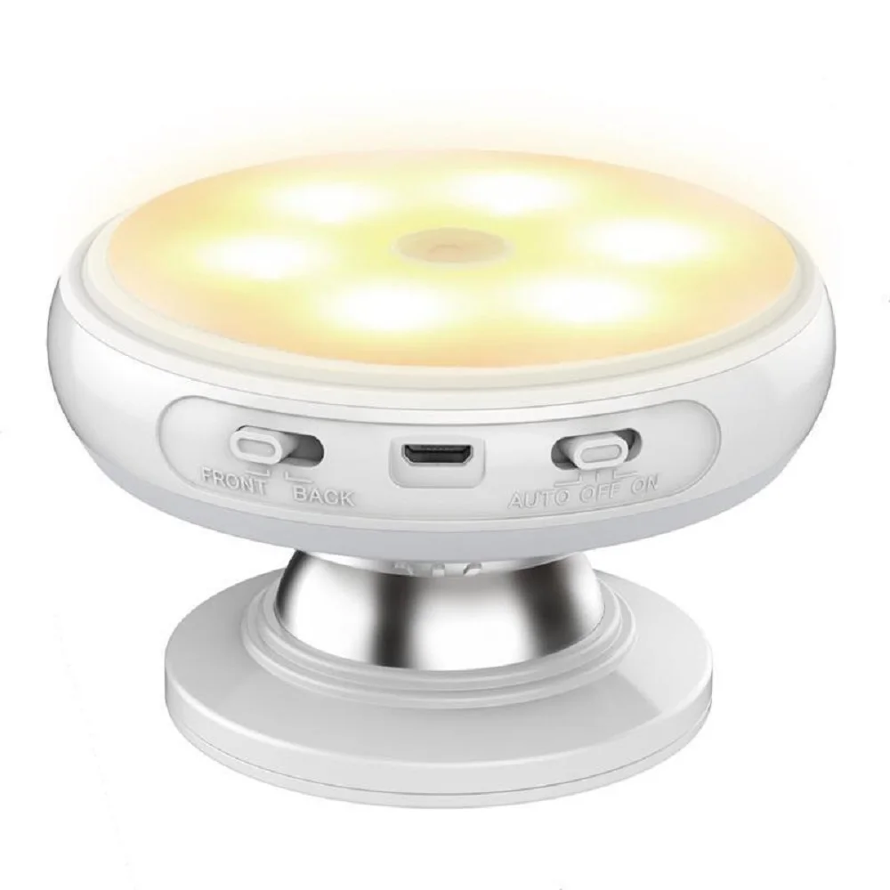 Звезда дождя движения сенсор свет 360 градусов вращающийся перезаряжаемый Магнитный светодиодный ночник Настенный светильник для лестницы кухни Туалет Свет