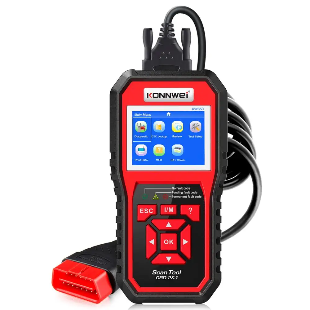 KONNWEI OBD OBD2 Автомобильный сканер считыватель кодов ошибок с многоязычным ODB2