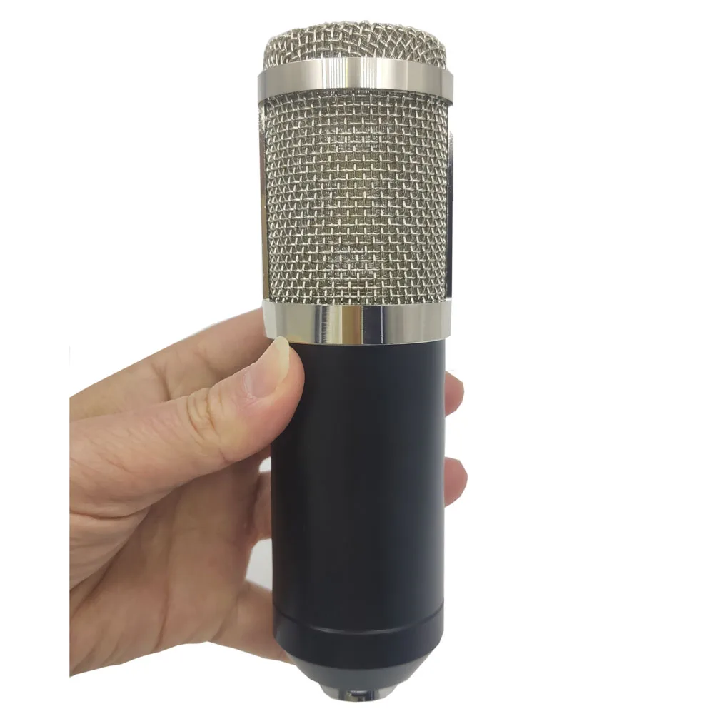 Condensador do Corpo do Telefone Caixa para Microfone Metalizado Preto Prata Cardioide Acessórios Diy 16cm - Image 2