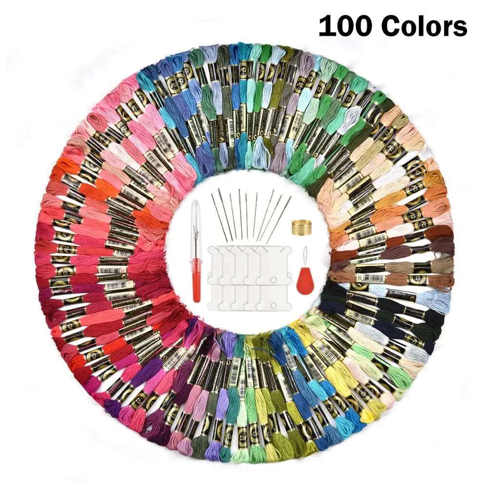 100 Colors Embroidery Thread Cross Stitch Handmade DIY Craft Gift Accessories|Floss| - AliExpress