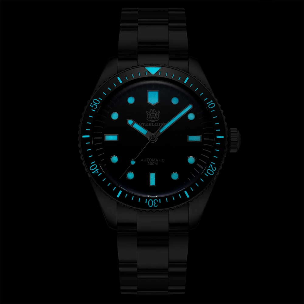 Steeldive SD1965 Stainless Steel Bracelet Sapphire Crystal Men Automatic Mechanical Watches Ceramic Bezel Luminous Dive Watch