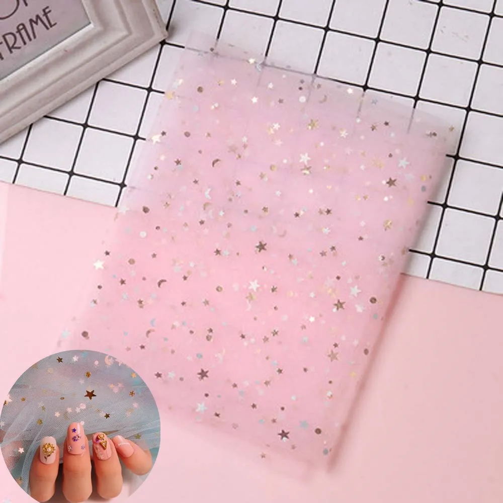 

Nail Art Decoration Gauze Shooting Photo Props Nail Mesh Manicure Photography Background Lace Mesh Cloth 5 Colors